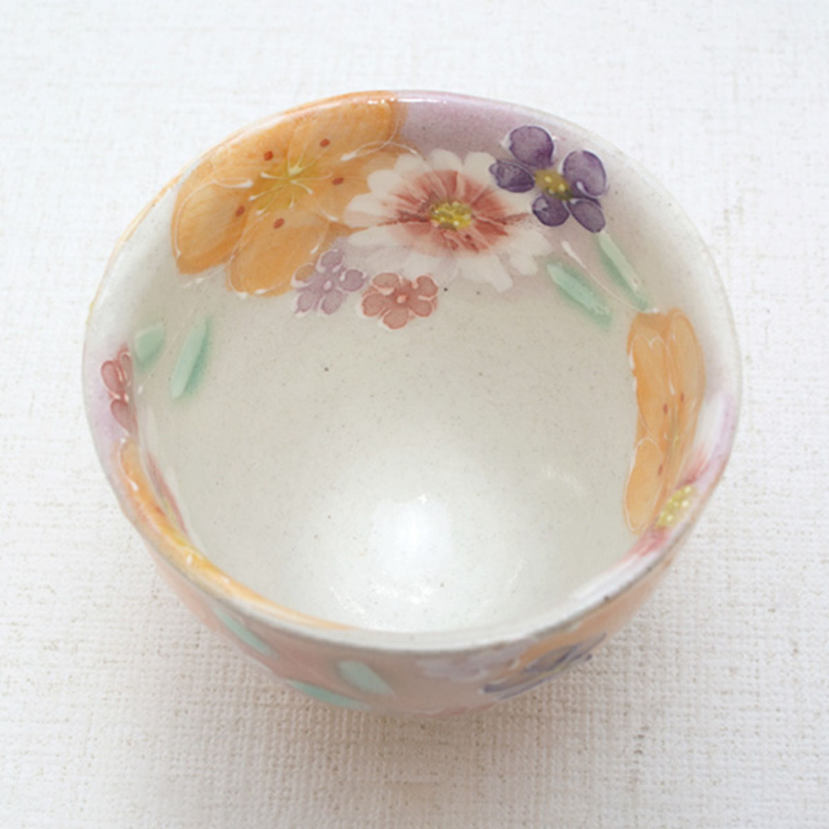 楽天市場】工房ゆずりは 湯呑 紅彩京花 陶器 湯呑プレゼント 湯呑