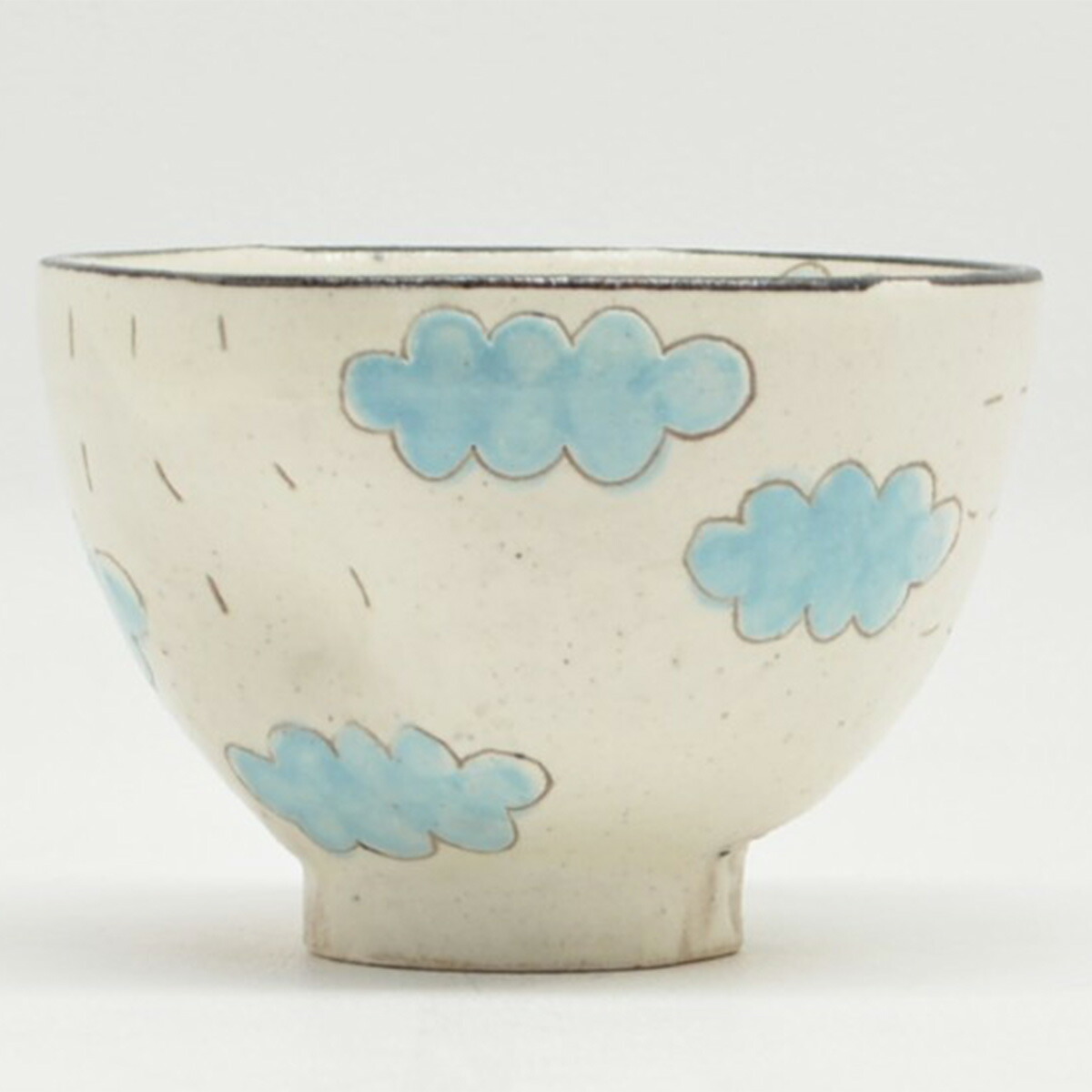 楽天市場】横山知加子作 笠間焼 雲色えくぼ湯呑 水色/ピンク 各色