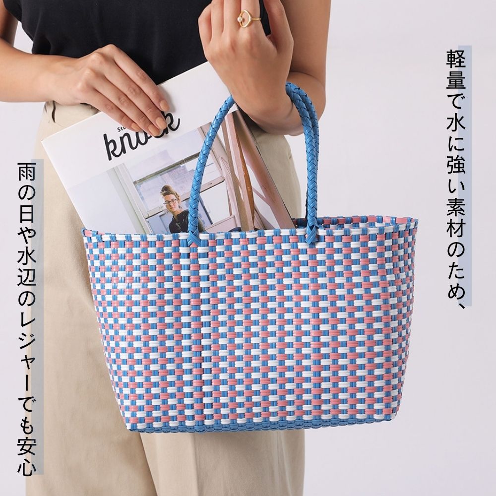 楽天市場】公式 shesay ミックスカラーメルカドバッグ 2カラー ピンク