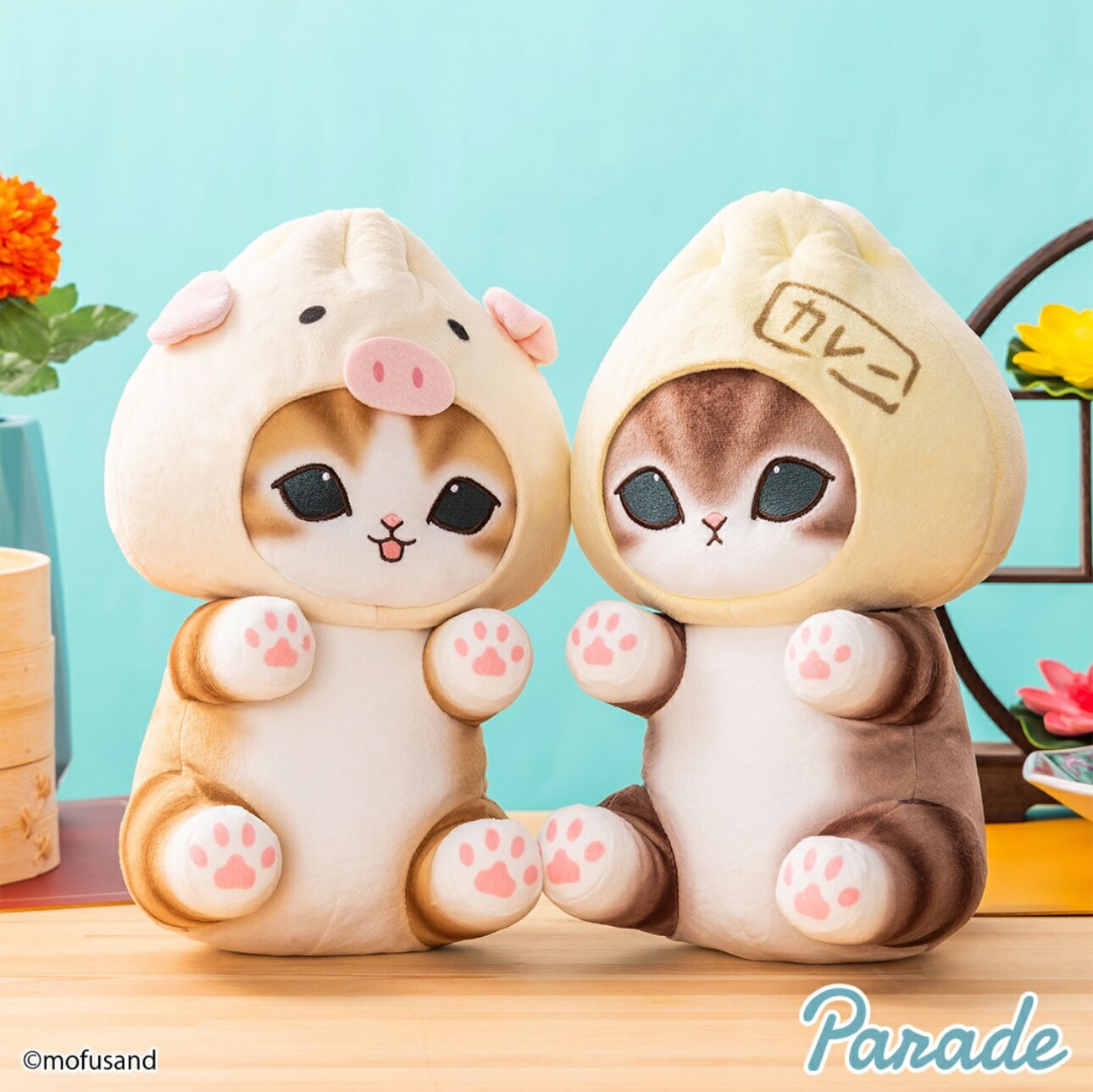 楽天市場】【2個セット】mofusand にゃんこ肉まんBIGぬいぐるみ 約28