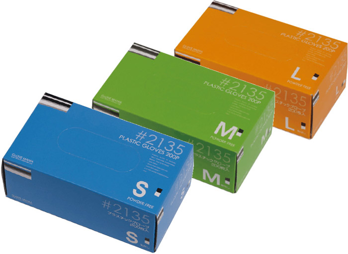 楽天市場】KAWANISHI 2135 プラスチックグローブ 粉なし 200枚入 【1箱