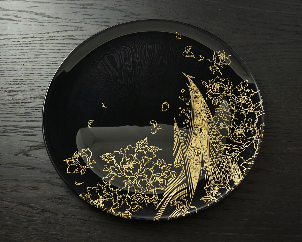 楽天市場】蒔絵 MAKIE 登り孔雀 くじゃく フラットプレート S M L 漆器