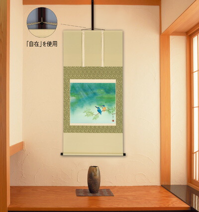 楽天市場】鈴木優莉 肉筆『 幸福の翡翠 』 軸装 額装 女流画家 肉筆 額