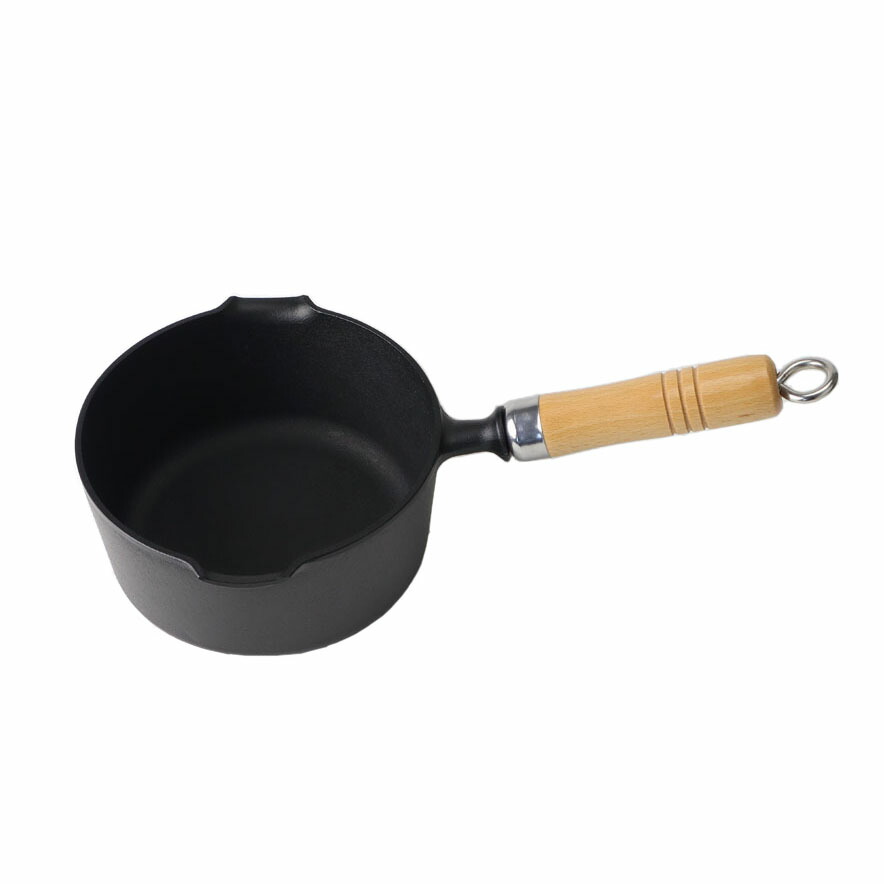 楽天市場】岩鋳 南部鉄器 片手鍋 16cm 両口 木柄付 ガラス蓋付きセット