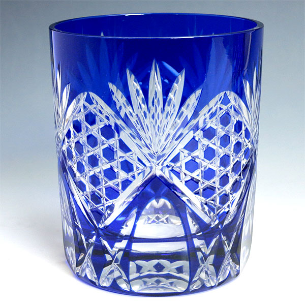 楽天市場】江戸切子 ロックグラス 切子グラス 六角籠目 田島硝子 ルリ