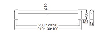 楽天市場】ハンドル 木目リバティーハンドル HC-32 サイズ:300/200/120