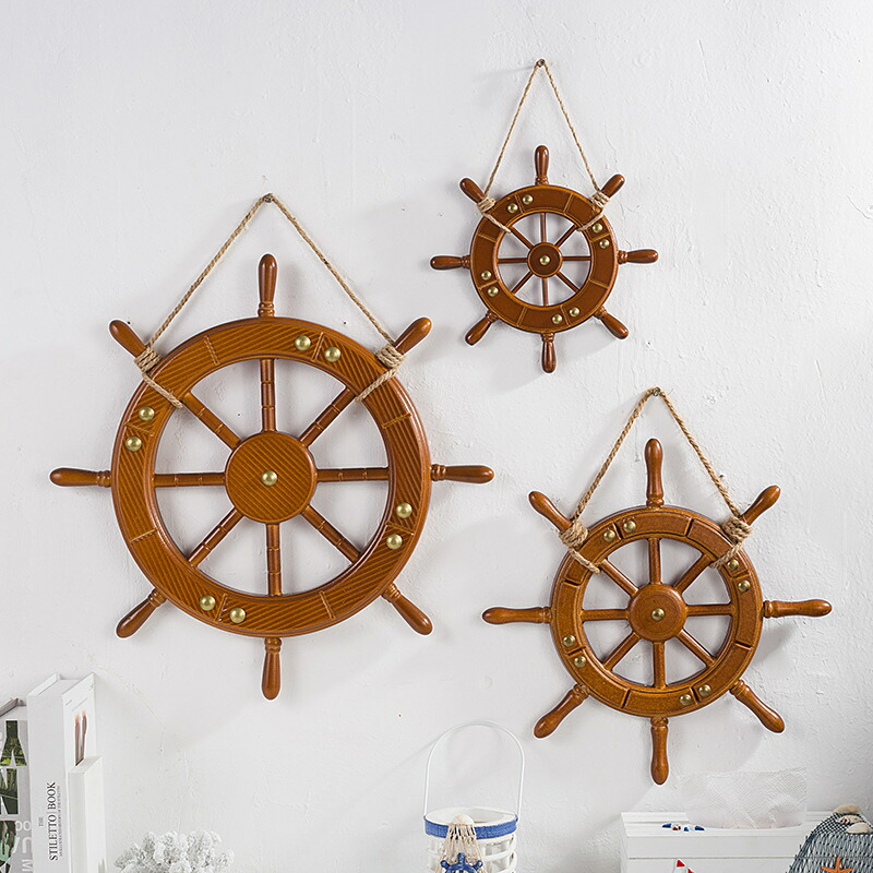 楽天市場】舵輪 ハンドル 船舵 操舵輪 インテリア 木製船舵輪 地中海風