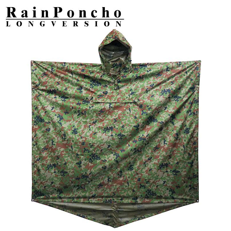 楽天市場】【戦人】軽量ポンチョ ロング丈（収納袋付き）［senjin