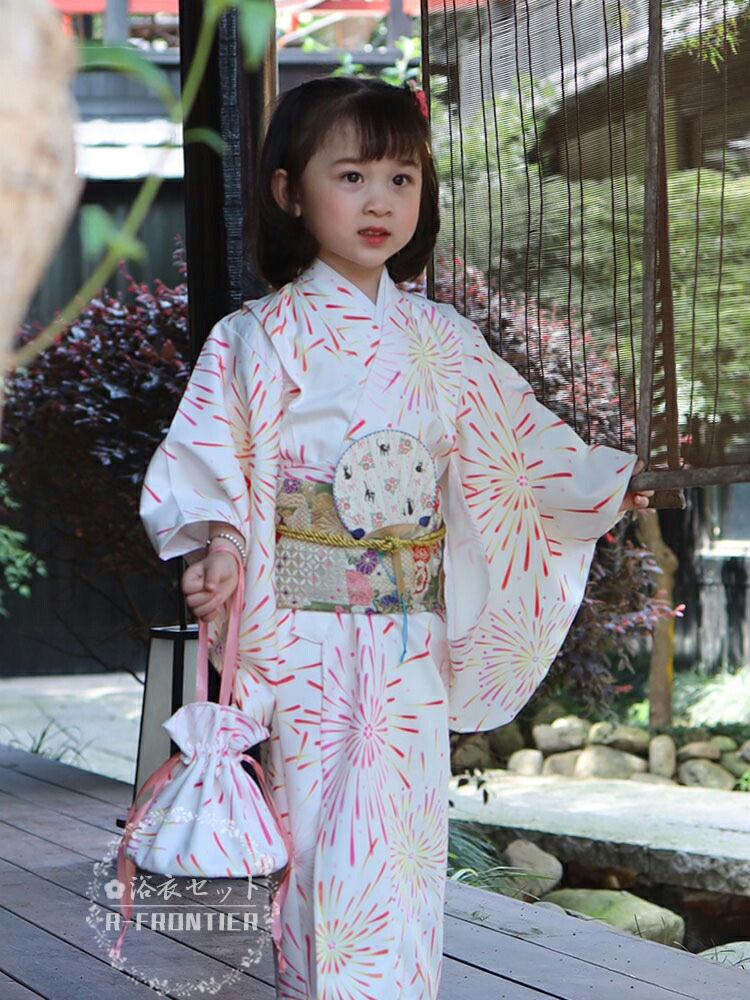 楽天市場】ピンク 浴衣 セット 浴衣 女の子 160 浴衣 花火 子供 女の子
