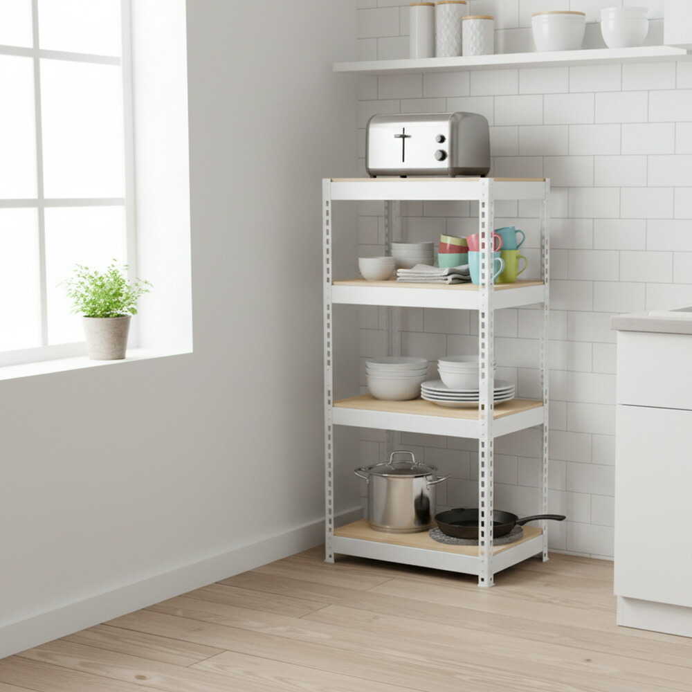 楽天市場】スチールラック 4段 幅61cm 奥行41cm 高さ120cm 総耐荷重