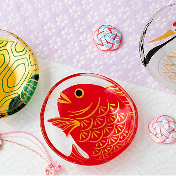 楽天市場】豆皿 縁起物 鶴 亀 鯛 【 めでたmono 福寿 豆皿 】 長寿