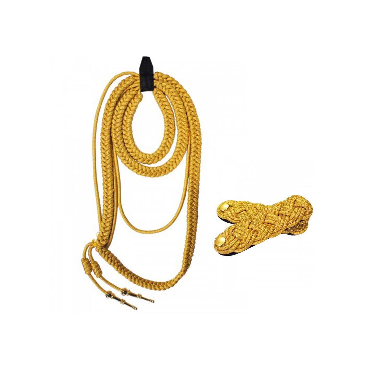 楽天市場】消防金糸レニヤード金具付 飾り緒 肩章セット 消防 消防団