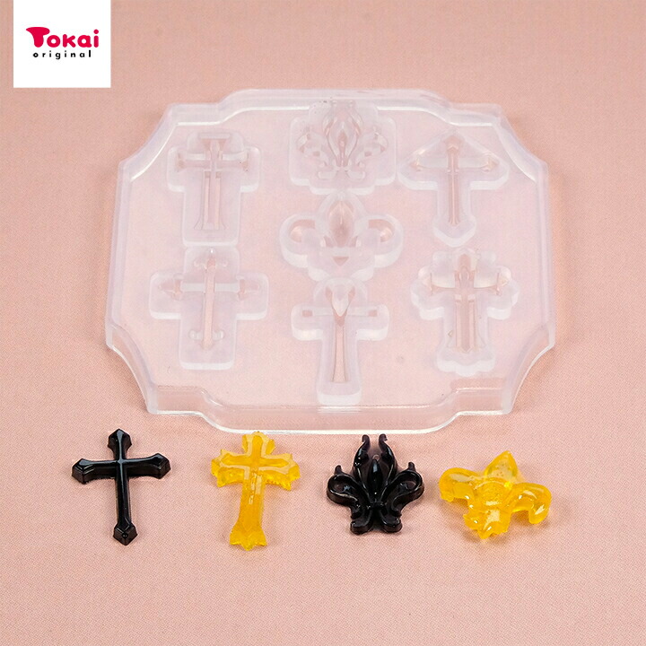 楽天市場】オリジナルシリコンプチモールド クロス&ユリ紋章 10-2368