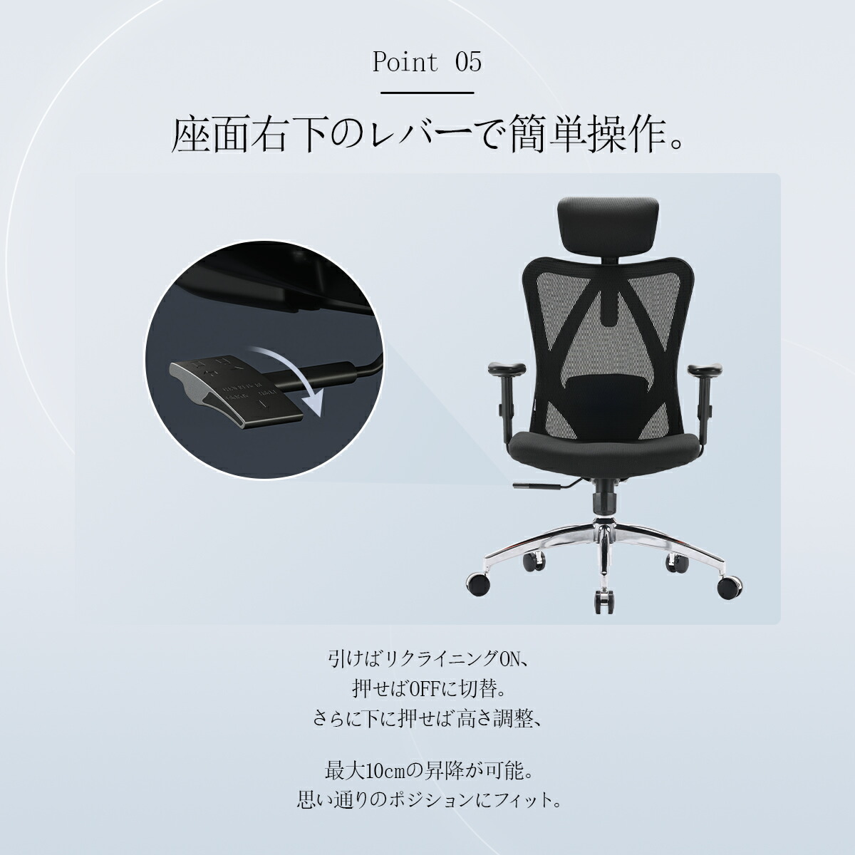 楽天市場】【3年保証】SIHOO M18 オフィスチェア おしゃれ 人間工学 2D