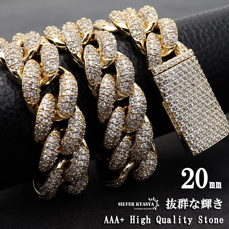 楽天市場】極太 B系 ネックレス ゴールド 金 マイアミキューバン