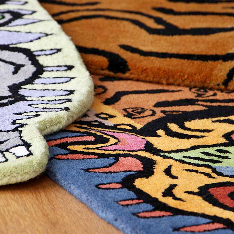 楽天市場】【MAX2000円OFFクーポン】チベタンタイガーラグ タイガー