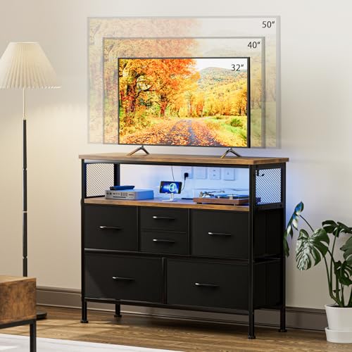 楽天市場】IKIFLY チェスト収納 箪笥 棚付き リビング収納チェストLED