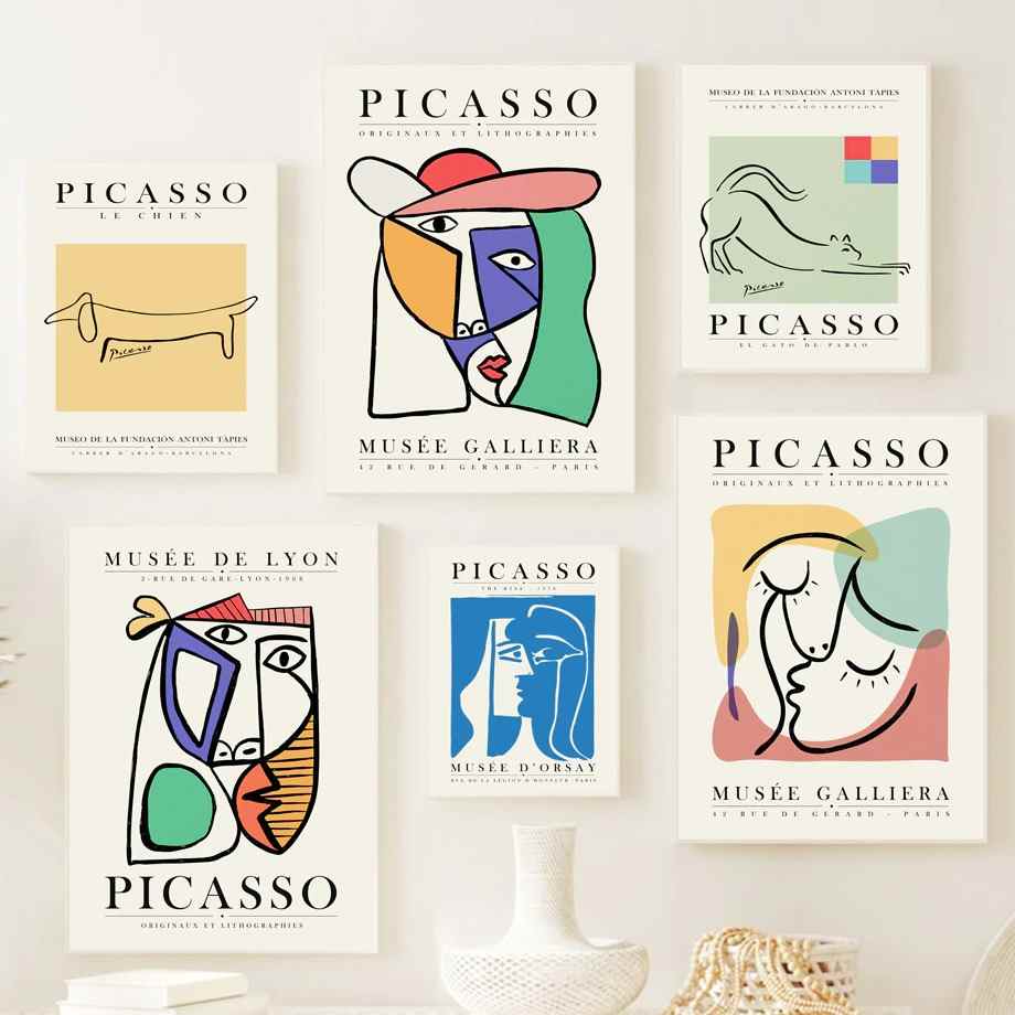 楽天市場】パブロ ピカソ ポスター 抽象画 人 キス アートパネル 芸術