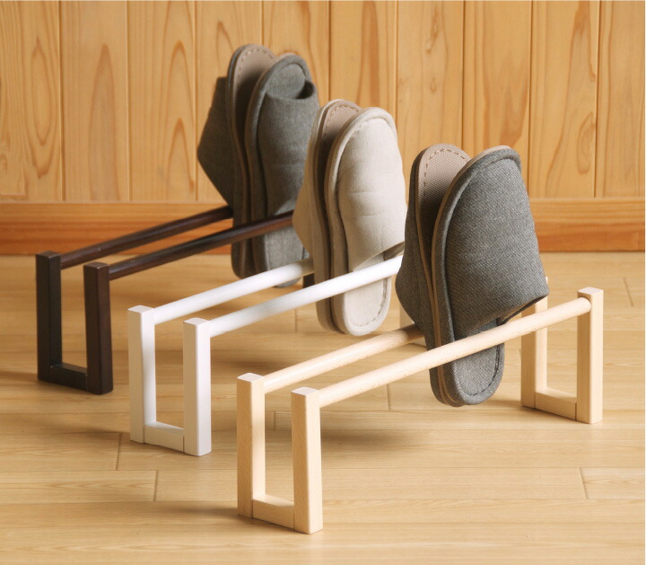 楽天市場】日本製 「木製スリッパラック【2段】」 スリッパ立て