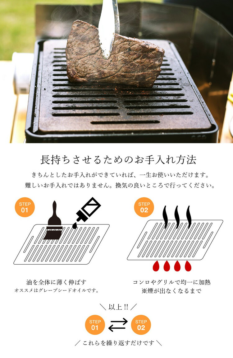 楽天市場】育てる一生物の鋳物鉄板 Meat ban 肉板 リフター付きセット