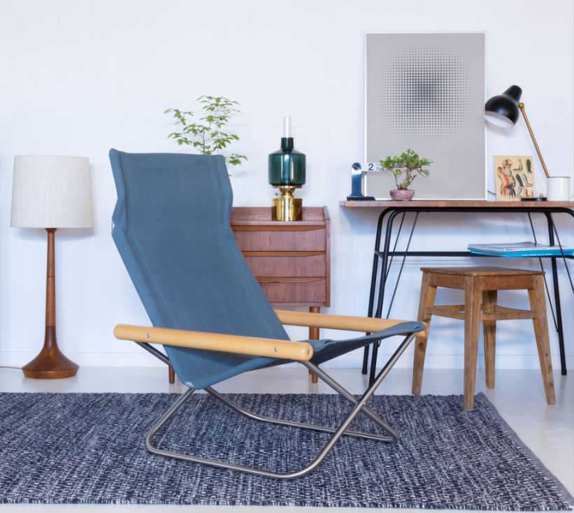 楽天市場】ニーチェアエックス ロッキング オットマンセット グレー