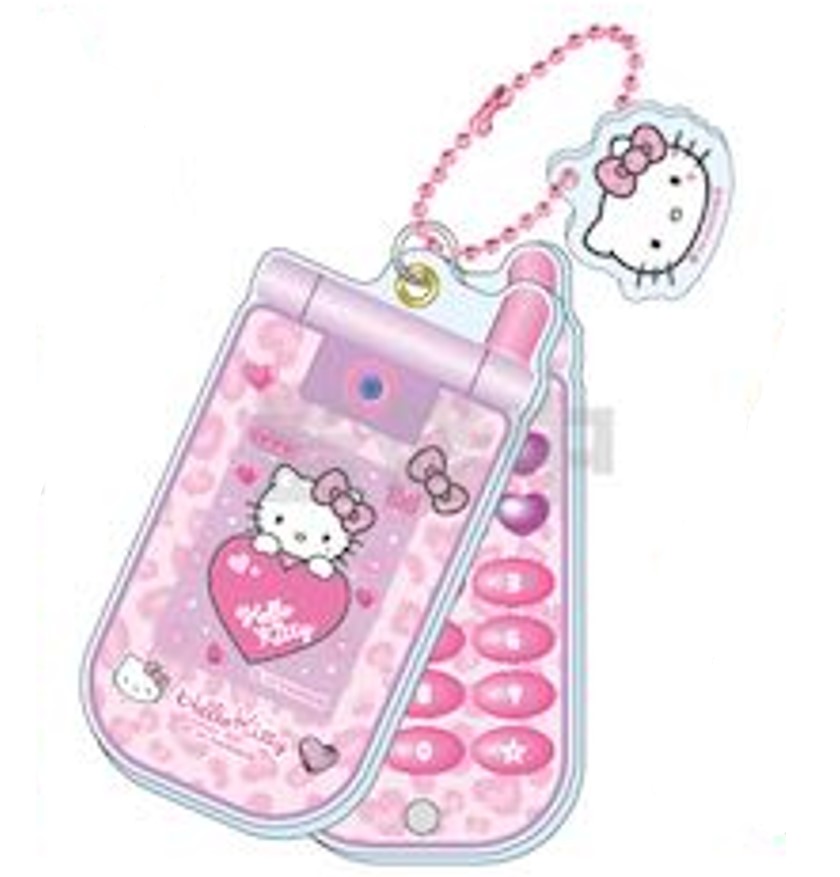 楽天市場】ハローキティ 90s スライドガラケーキーホルダー nic_kt39