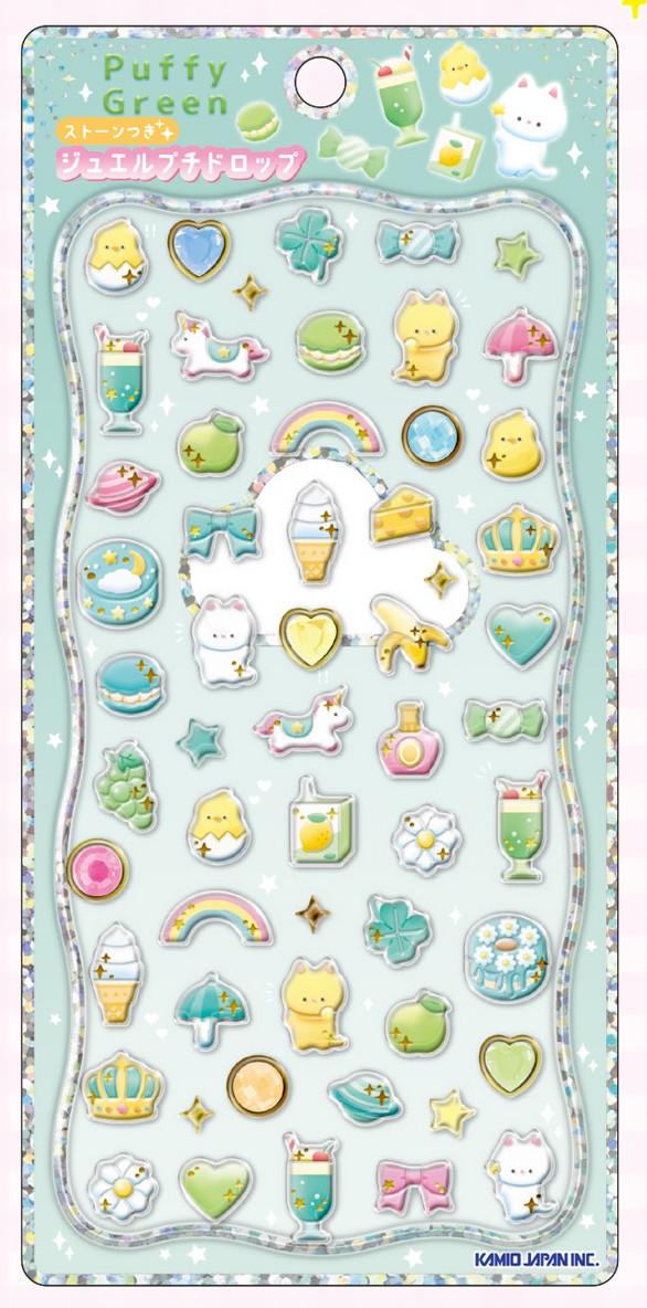 楽天市場】ストーン付きジュエルプチドロップステッカー