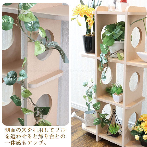 楽天市場】木製室内用 花の飾り台 / 【送料無料】/ 飾り台 棚 小物収納