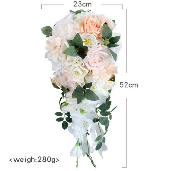 楽天市場】ウェディングブーケ ブライダルブーケ キャスケードブーケ