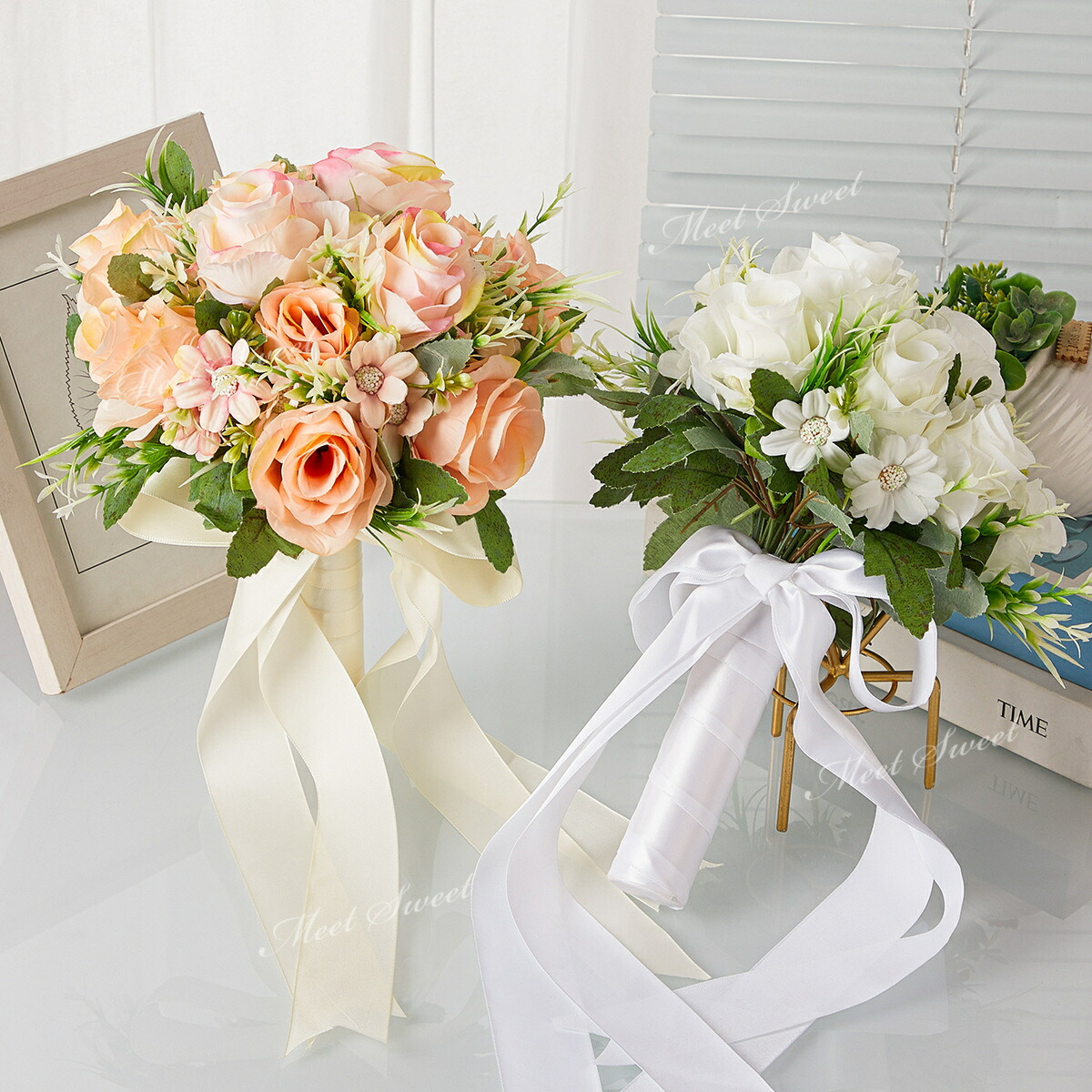 楽天市場】ウェディングブーケ ウエディングブーケ オーバルブーケ