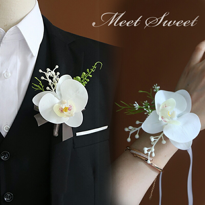 楽天市場】リストブーケ 二次会 ブートニア 結婚式 ウェディング 花嫁