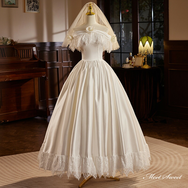 楽天市場】ウェディングドレス ロングドレス プリンセスドレス 姫系