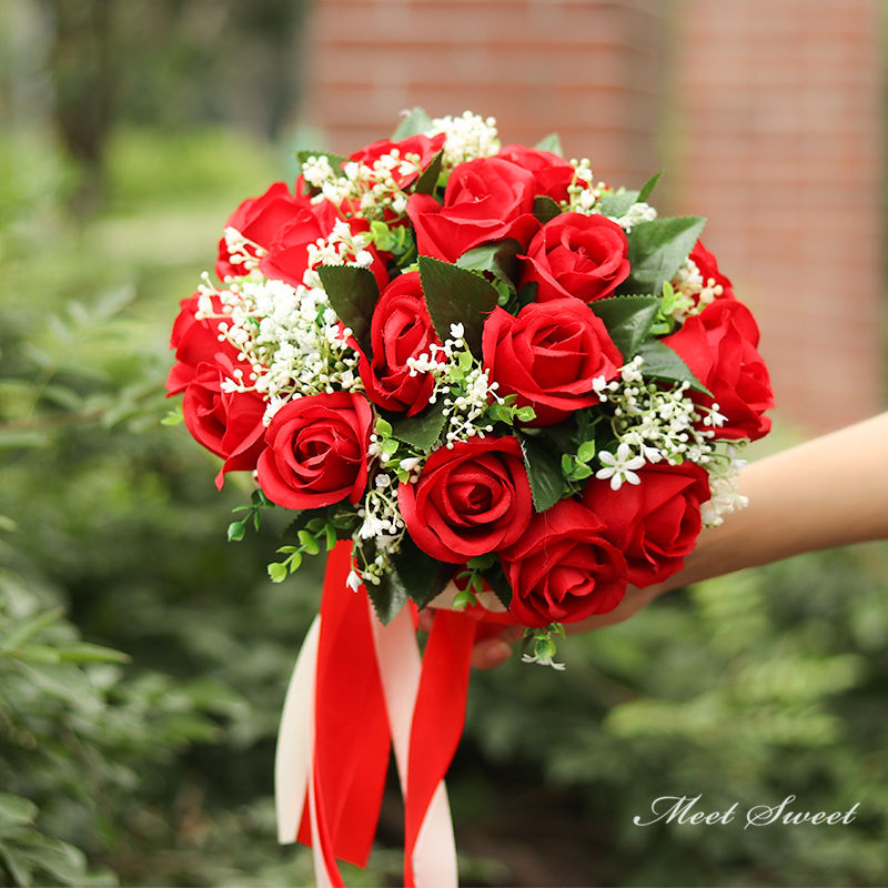 楽天市場】ウエディングブーケ レッド 12タイプ 赤 二次会 結婚式