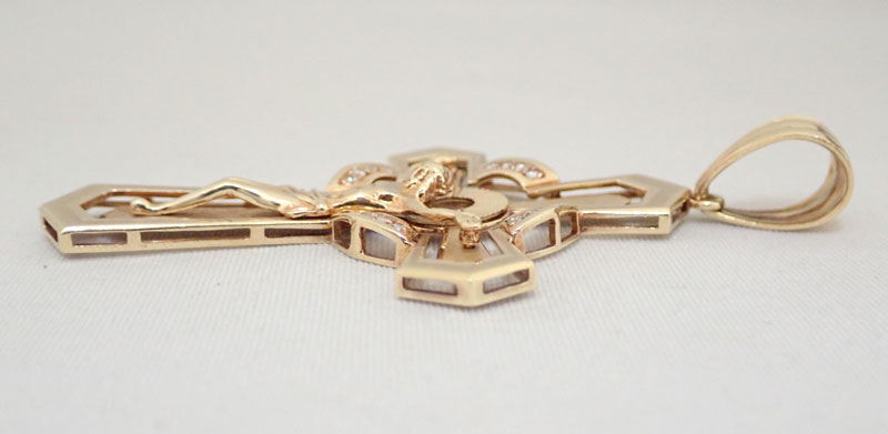 楽天市場】クロスペンダント K18 D0.23ct 12.9g【中古】【ペンダント