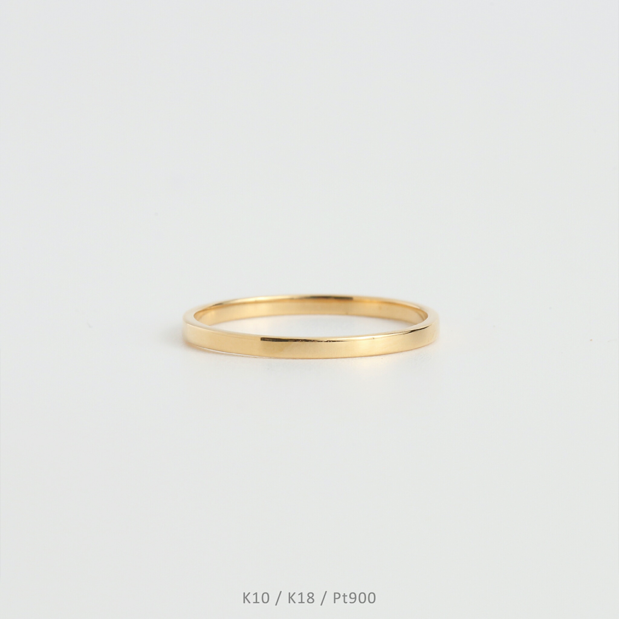 楽天市場】【Nude Plate Ring / Slender】 K10/K18/Pt900 平打ち 地金