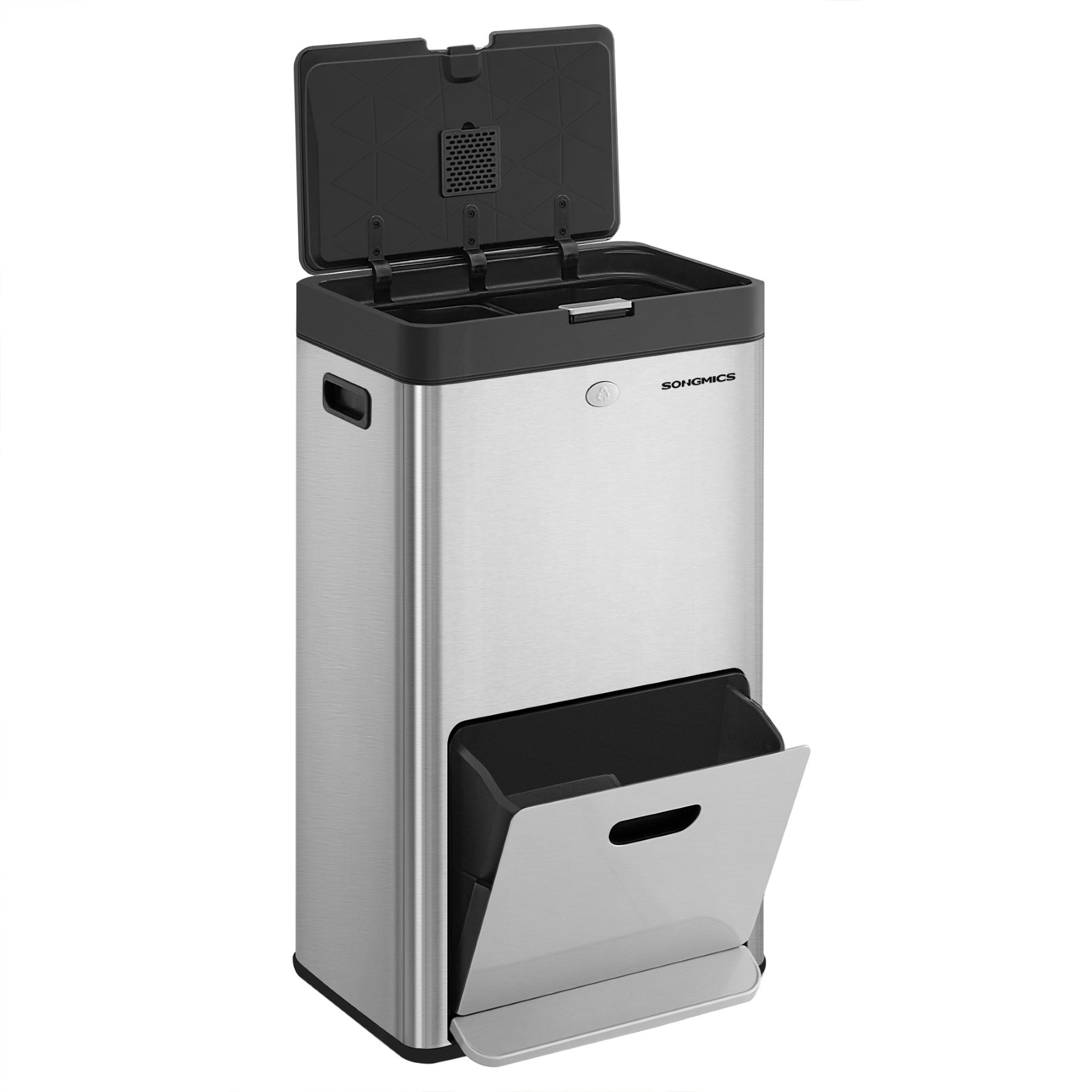 楽天市場】SONGMICS ゴミ箱 2段式3分別 縦型 60L ペダル式キッチン