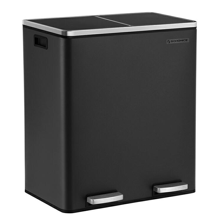 楽天市場】SONGMICS ゴミ箱 ダストボックス 2分別 ゴミ袋付き ペダル式