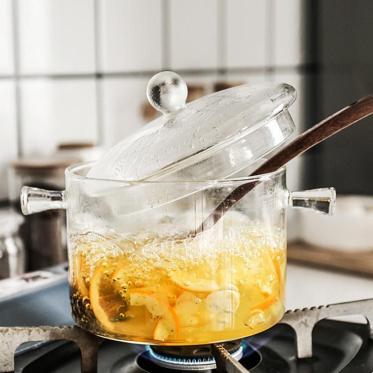 楽天市場】ガラス鍋 両手鍋 ガラス製 クリア 透明 ガラスポット クック