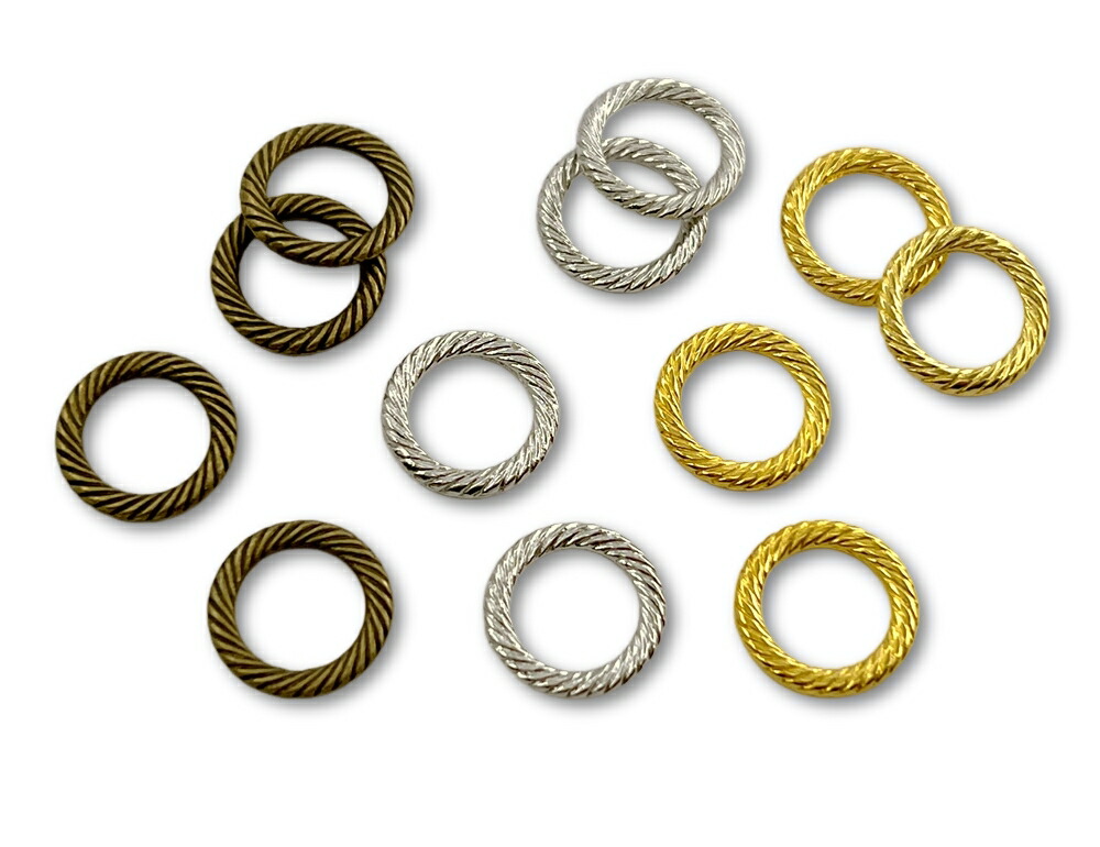 楽天市場】金属チャーム リング A 30個入り 直径13mm 模様入り
