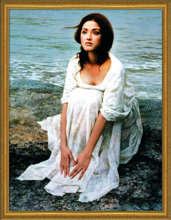 楽天市場】【2月25日 限定クーポン】絵画 女性【無題】壁掛け