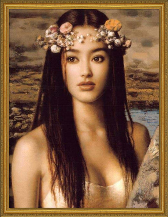 楽天市場】【2月25日 限定クーポン】絵画 女性【無題】壁掛け