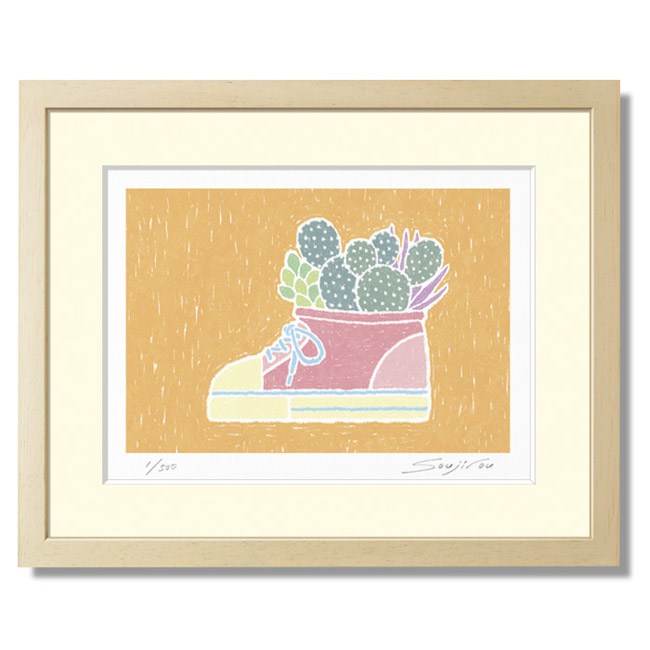 楽天市場】【マラソン限定クーポン】 淡いパステル調の版画アート 絵画