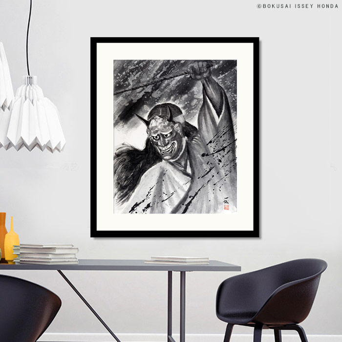 楽天市場】【マラソン限定クーポン】 墨絵の躍動表現・般若面 本田一誠