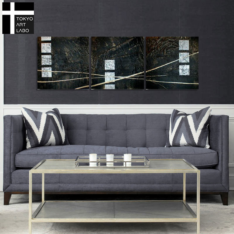 楽天市場】【楽天ランキング1位獲得】絵画 インテリア 黒の抽象 油絵