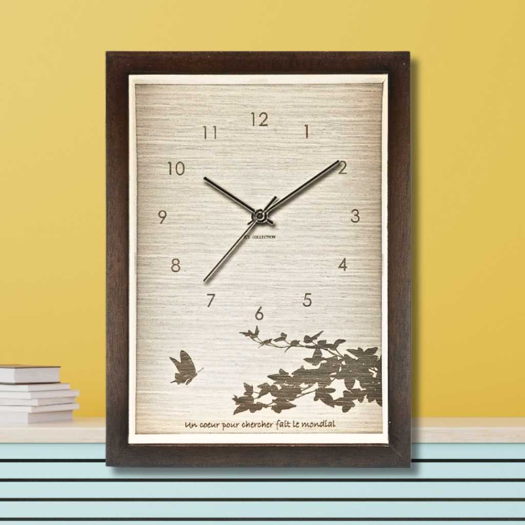 楽天市場】【マラソン限定クーポン】 掛け時計 花 蝶のレーザー彫刻 音