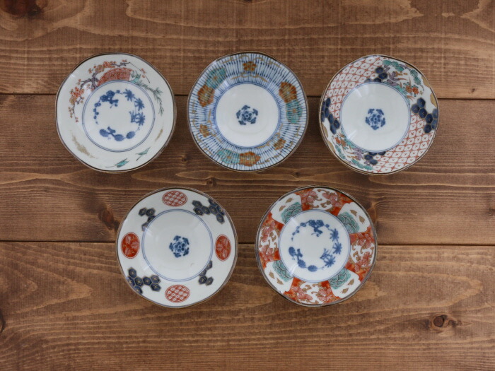 楽天市場】小付5枚セット 11cm 染錦古伊万里 化粧箱入り ギフトボウル