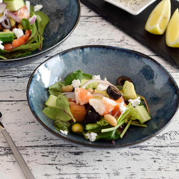 楽天市場】サラダボウル 窯変 和食器 ディープブルー ボウル 煮物鉢