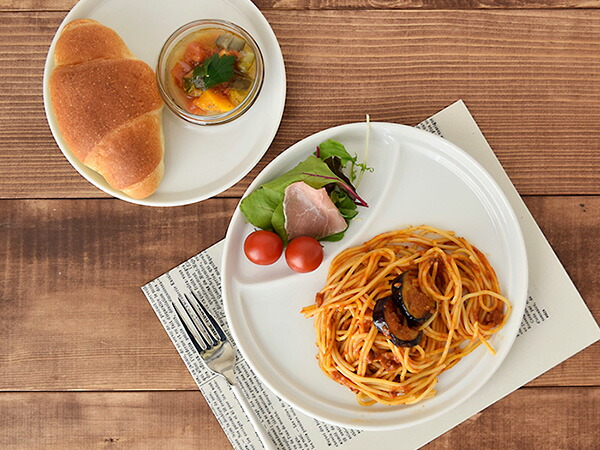 楽天市場】仕切り皿 ラウンド 22cm ホワイト プレート お皿 仕切り