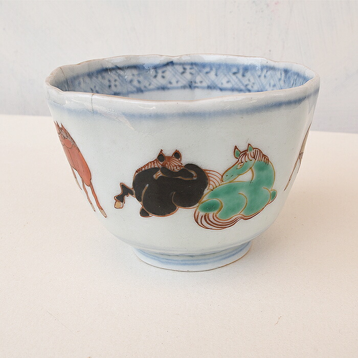 楽天市場】【明治時代】馬の絵付/蕎麦猪口/伊万里焼/湯呑/骨董/皿