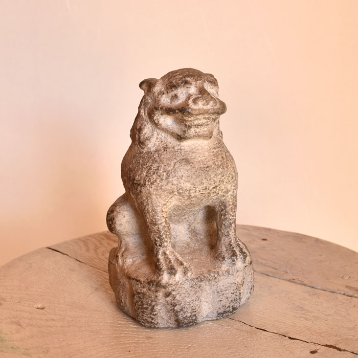 楽天市場】小唐獅子/青石/石彫/新作骨董/中国/アンティーク/庭石/狛犬